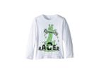 Stella Mccartney Kids Gene Racer Long Sleeve Jersey Tee (toddler/little Kids/big Kids) (white) Boy's T Shirt