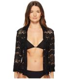 Letarte Skull Lace Shirt (black) Women's Swimwear