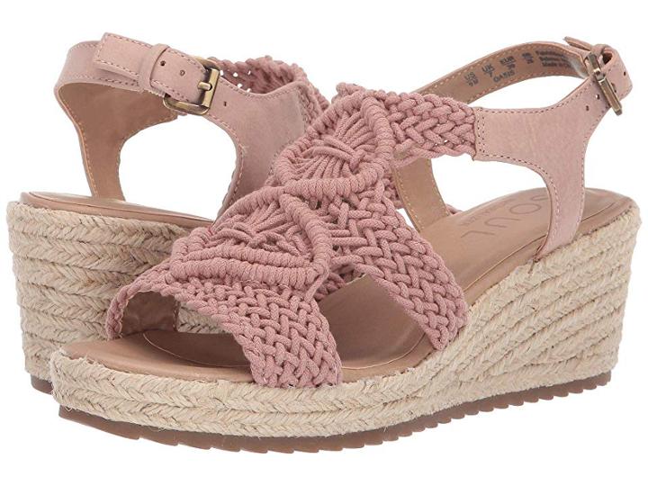 Soul Naturalizer Oasis (vintage Mauve Macrame/fabric/smooth) Women's Wedge Shoes