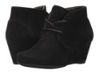 Clarks Flores Rose (black Suede) Women's Wedge Shoes