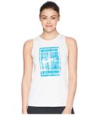 Nike Court Tomboy Tennis Tank Top (white/neo Turquoise) Women's Sleeveless