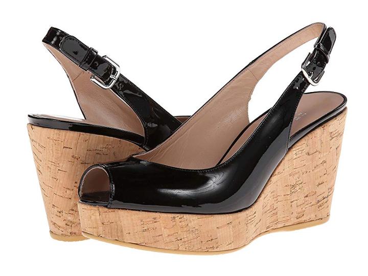 Stuart Weitzman Jean (black Patent) Women's Shoes