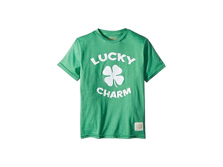 The Original Retro Brand Kids Lucky Charm Short Sleeve Heathered Tee (big Kids) (heather Sprite) Boy's T Shirt