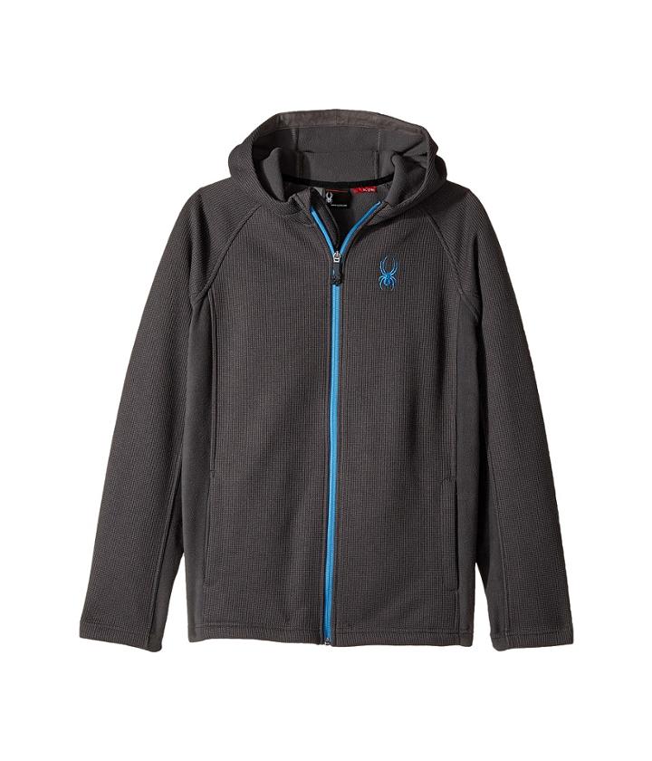 Spyder Kids Constant Hoodie Stryke Jacket (little Kids/big Kids) (polar/polar) Boy's Coat