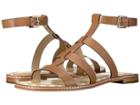 Michael Michael Kors Fallon Flat Sandal (acorn/white Vachetta) Women's Sandals