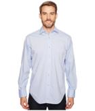 Thomas Dean & Co. Long Sleeve Textured Solid Sport Shirt (blue) Men's Clothing