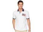 Polo Ralph Lauren American Flag Pique Polo (white) Men's Clothing