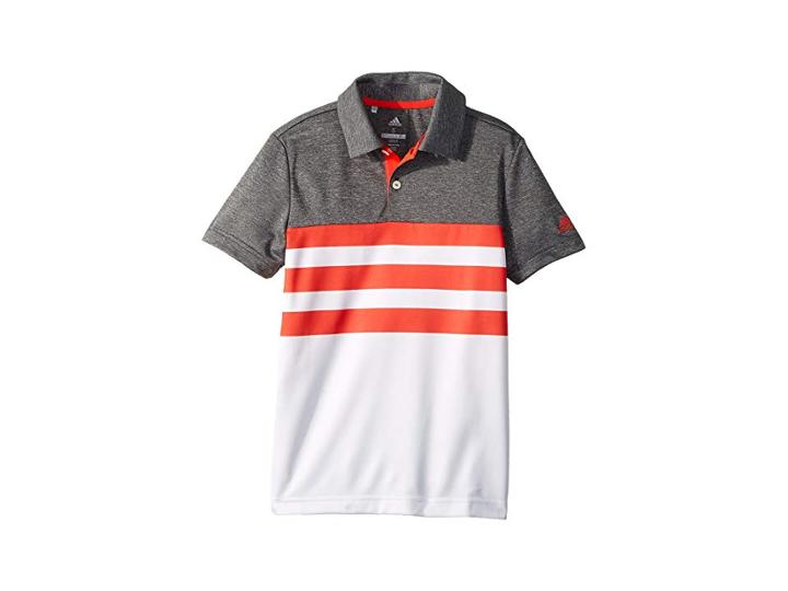 Adidas Golf Kids 3-stripe Fashion Polo (big Kids) (hi-res Red) Boy's Clothing