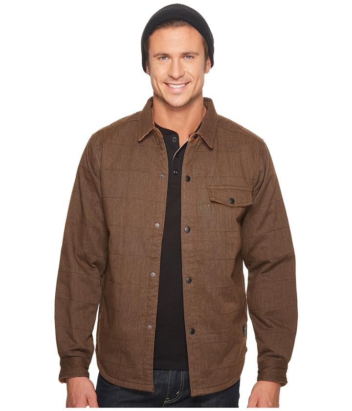 Vissla Cronkite Ii Quilted Shirt Jacket (java) Men's Coat
