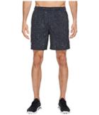 Under Armour Ua Launch Stretch Woven Print Shorts (black/steel/reflective) Men's Shorts