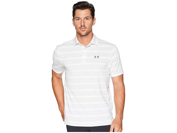 Under Armour Golf Ua Playoff Polo (white/white/rhino Gray) Men's Short Sleeve Knit