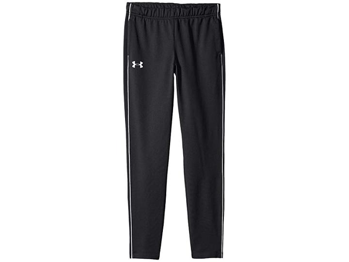 Under Armour Kids Track Pants (big Kids) (black/white/white) Girl's Casual Pants