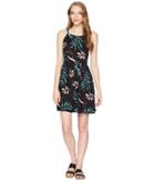 Roxy Antelope Curves (anthracite Stormy Flowers) Women's Dress