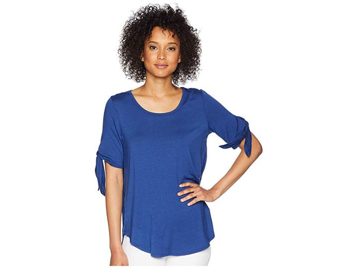 Karen Kane Short Sleeve Knot Tee (iris) Women's T Shirt