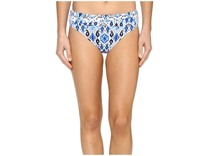Tommy Bahama Ikat High-waist Sash Bikini Bottom (vivid Blue) Women's Swimwear