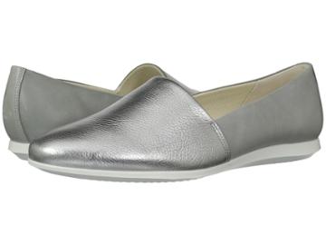 Ecco Touch Ballerina 2.0 Flat (alu Silver/wild Dove) Women's Flat Shoes