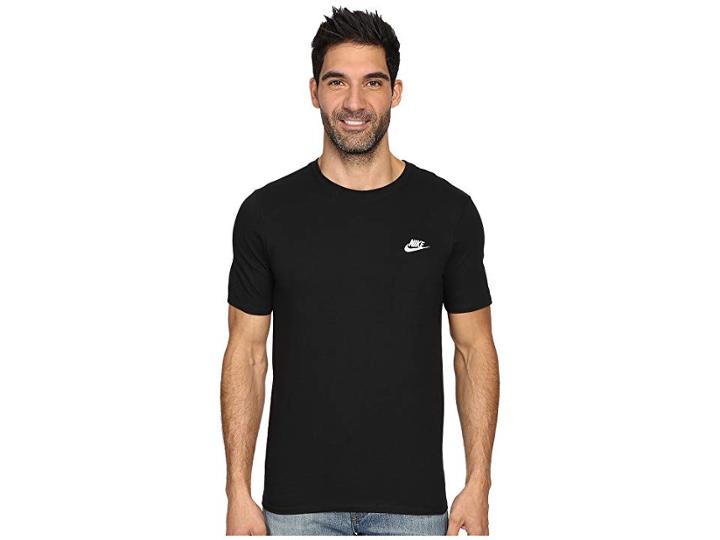 Nike Core Embroidered Futura Tee (black/black/white) Men's Clothing