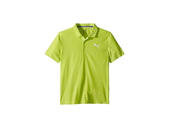 Puma Golf Kids Pounce Aston Polo Jr (big Kids) (acid Lime) Boy's Clothing