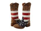 Roper American Flag Square Toe Boot (brown) Cowboy Boots