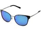 Michael Kors Tia 0mk1022 54mm (black/silver/cobalt Mirror) Fashion Sunglasses
