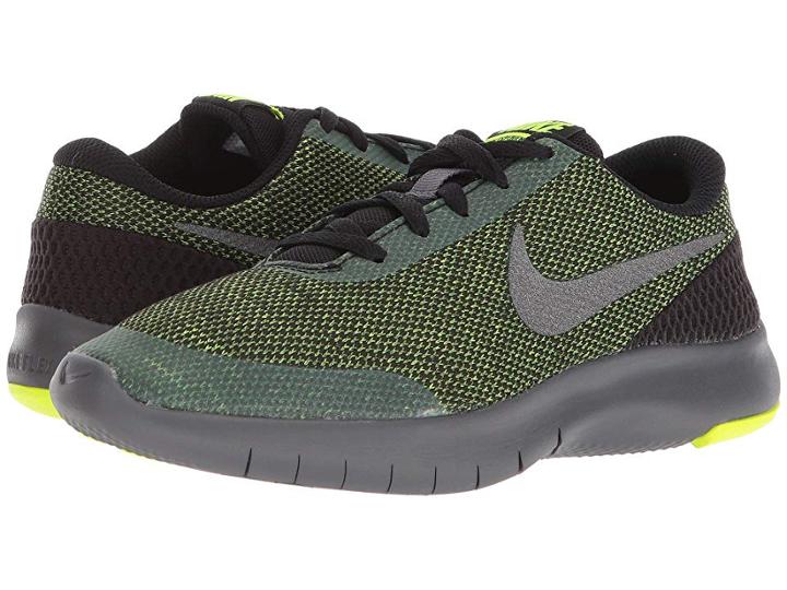 Nike Kids Flex Experience Run 7 (big Kid) (black/metallic Dark Grey/volt/dark Grey) Boys Shoes