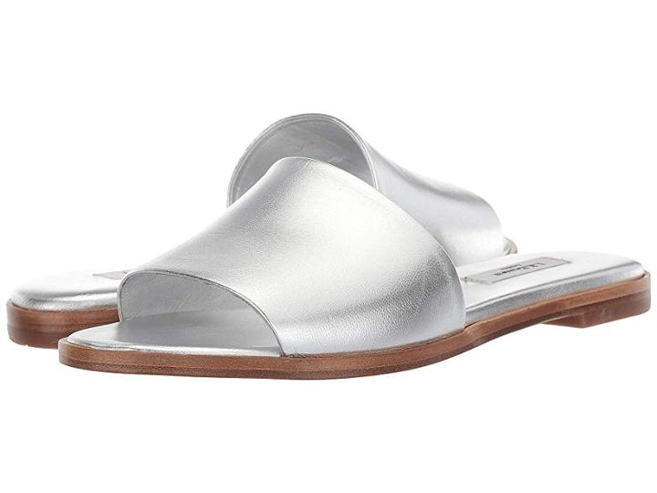 L.k. Bennett Reena Flat Slider (silver) Women's Shoes