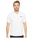 Nike Court Dry Advantage Solid Tennis Polo (white/white/white) Men's Short Sleeve Pullover