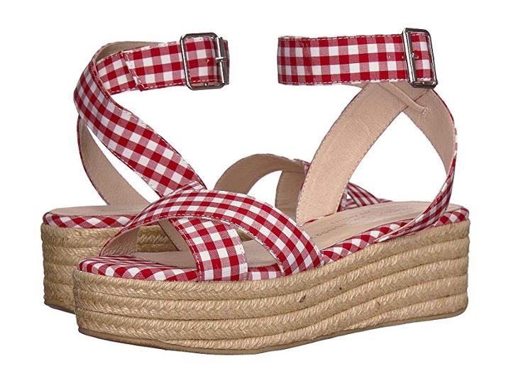 Chinese Laundry Zala Sandal (red/white Gingham) Women's Sandals