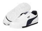 Puma Roma Basic (white/new Navy) Men's  Shoes