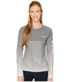 Columbia Solar Shade Long Sleeve Shirt (black Gradient Print) Women's Long Sleeve Pullover