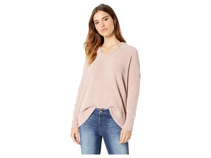 Splendid Aurora Chenille Sweater (pink Beige) Women's Sweater