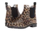 Joules Rockingham Chelsea Boot (dark Leopard Rubber) Women's Rain Boots
