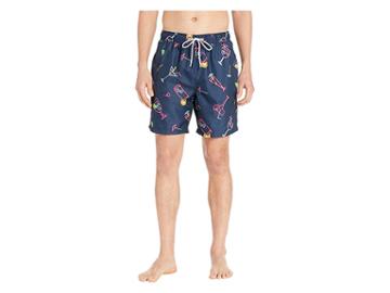 U.s. Surf Club Neon Cocktails Swim Shorts (classic Navy) Men's Swimwear