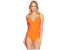 Tory Burch Swimwear Marina One-piece (sweet Tangerine) Women's Swimsuits One Piece