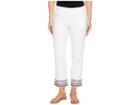 Jag Jeans Peri Straight Pull-on Ankle Jeans W/ Embroidery (white) Women's Jeans