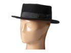 San Diego Hat Company Wfh7982 Adjustable Boater Hat With Grossgrain Bow (black) Caps