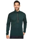 Adidas Outdoor Terrex Tivid 1/2 Zip Fleece Top (green Night) Men's Long Sleeve Pullover