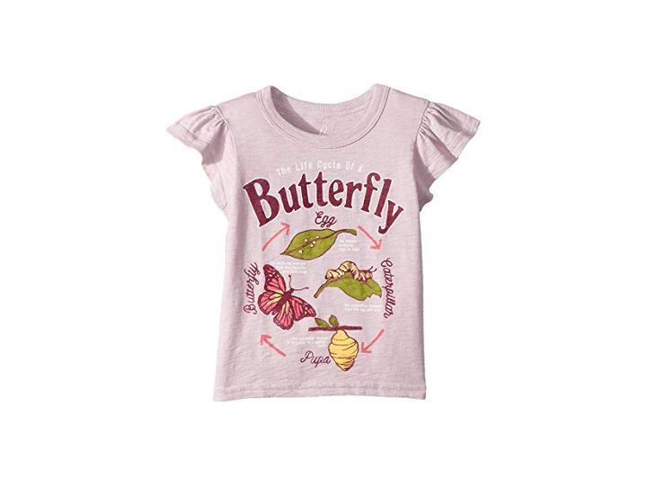 Peek Butterfly Tee (toddler/little Kids/big Kids) (lavendar) Girl's T Shirt