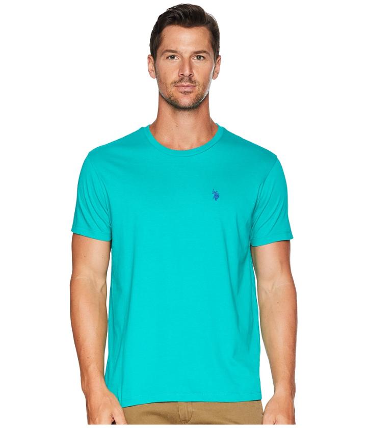 U.s. Polo Assn. Crew Neck Small Pony T-shirt (island Jade) Men's Short Sleeve Pullover
