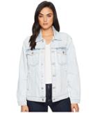 7 For All Mankind Oversized Boyfriend Jacket (desert Sun Bleached 9) Women's Coat