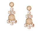 Tory Burch Crystal Chandelier Earrings (shiny Brass/peach/pale Papaya) Earring