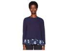 Kate Spade New York Athleisure Prairie Ruffle Hem Top (adriatic Blue) Women's Clothing