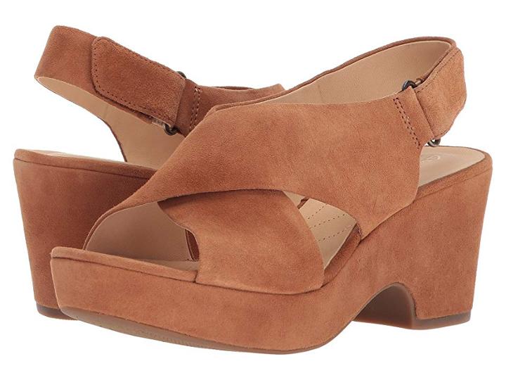 Clarks Maritsa Lara (tan Suede) Women's Wedge Shoes