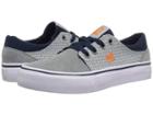 Dc Kids Trase Se (little Kid/big Kid) (grey/orange) Boy's Shoes