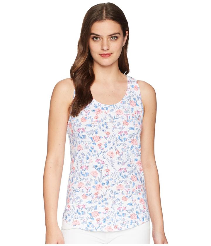 Joules Bo Printed Tank Top (white Sea Air Ditsy) Women's Sleeveless