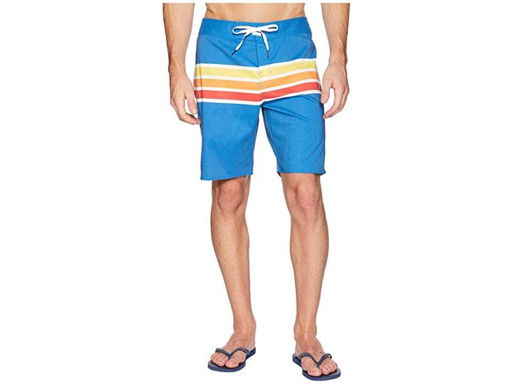Brixton Barge Stripe Trunk (royal/red) Men's Swimwear
