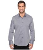Robert Graham Boden Long Sleeve Woven Shirt (navy) Men's Clothing
