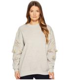 See By Chloe Sweatshirt With Rope Detail (drizzle Grey) Women's Sweatshirt