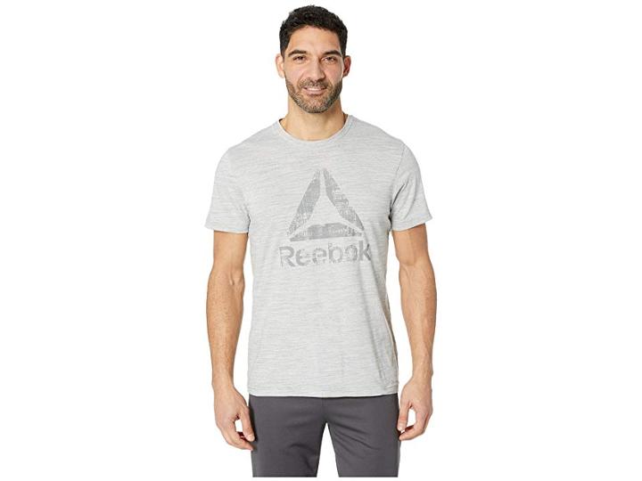 Reebok Elements Marble Melange Tee (skull Grey) Men's T Shirt