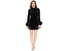 Laundry By Shelli Segal Velvet Mock Neck Dress (black) Women's Dress